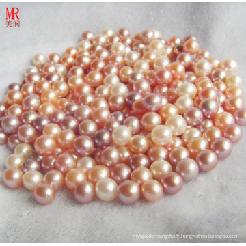 Perles en vrac colorées de 8 à 9 mm de couleur mixte